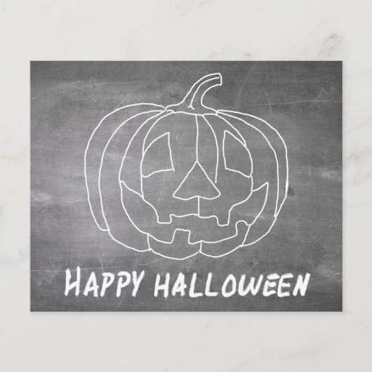 Pompoen voor Halloween 1 krijtbord uitstraling (Voorkant)