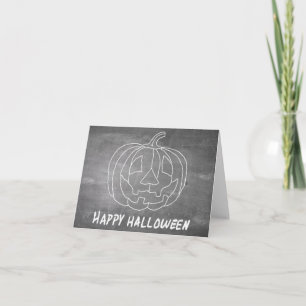 Pompoen voor Halloween 1 krijtbord uitstraling Kaart