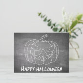 Pompoen voor Halloween 3 schoolbord uitstraling (Staand voorkant)