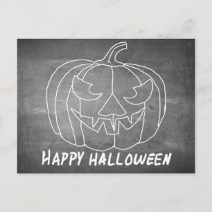 Pompoen voor Halloween 3 schoolbord uitstraling Feestdagenkaart