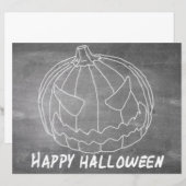 Pompoen voor Halloween 6 schoolbord uitstraling (Voorkant / Achterkant)