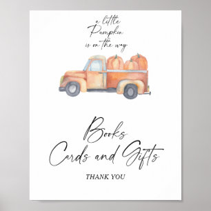 Pompoen vrachtwagen - BOEKEN KAARTEN EN CADOS Poster