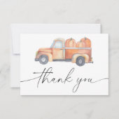 Pompoen vrachtwagen dank u kaart (Voorkant)