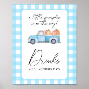 Pompoen vrachtwagen - Dranken Poster
