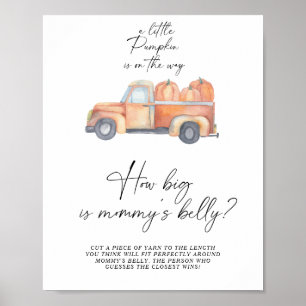 Pompoen vrachtwagen - hoe groot is mama's buik spe poster