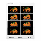 Pompoen Waterfles Sticker (Full Sheet)