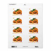 Pompoen Waterfles Sticker (Full Sheet)