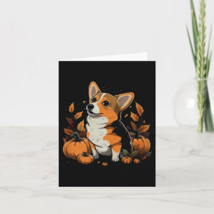 Pompoen Welsh Corgi Kostuum Op Welsh Corgi Hallowe Kaart