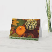 Pompoen wenskaart kaart (Achterkant)