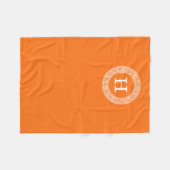 Pompoen What Grieks Sleutel Rnd Lijst Initiaal Mon Fleece Deken (Voorkant (Horizontaal))