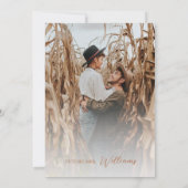 Pompoen WildFlower Boho Chic Herfst Vrijgezellenfe Kaart (Achterkant)