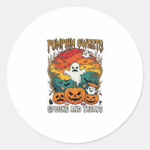 Pompoen Zoetjes Spoken Behandelingen Halloween Gee Ronde Sticker