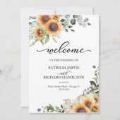 Pompoen Zonnebloem Fall Wedding Ceremony Programma (Voorkant)