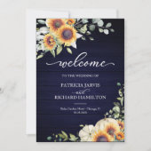 Pompoen Zonnebloem Fall Wedding Ceremony Programma (Voorkant)