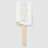 Pompoen Zonnebloem Fall Wedding Ceremony Programma Handwaaier (Achterkant)