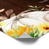 Pompoen Zonnebloem Fall Wedding Program Sign Poster (Hoek)