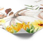 Pompoen Zonnebloem Fall Wedding Program Sign Poster (Hoek)