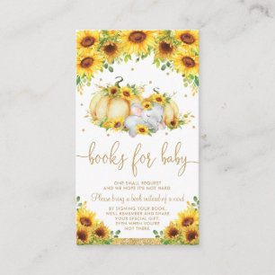 Pompoen Zonnebloem Olifant Douche Boeken voor Baby Informatiekaartje