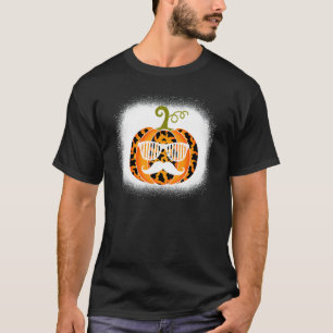 Pompoen Zonnebril Snor Koeienprint Halloween Co T-shirt