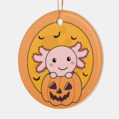 Pompoenas-lotl overvalt zoete dieren voor Hallowee Keramisch Ornament (Links)