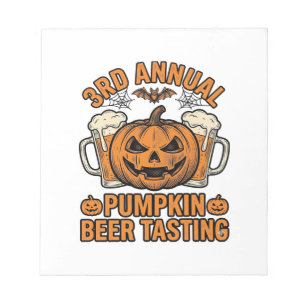Pompoenbierproeverij Vintage Halloween T-shirt ont Notitieblok