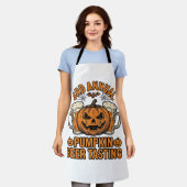 Pompoenbierproeverij Vintage Halloween T-shirt ont Schort (Gedragen)