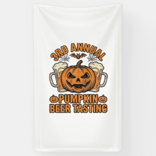 Pompoenbierproeverij Vintage Halloween T-shirt ont Spandoek