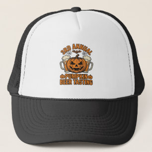 Pompoenbierproeverij Vintage Halloween T-shirt ont Trucker Pet