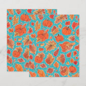 Pompoenblad Bladblad Bladpapier (Voorkant / Achterkant)