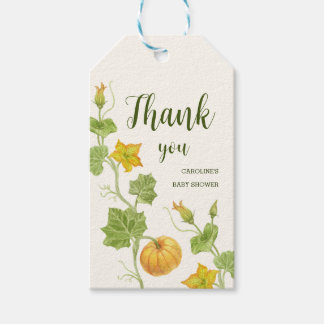 pompoenbloem botanisch cadeaulabel