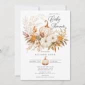 pompoenbloesem-Baby shower Kaart (Voorkant)