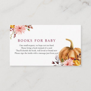 Pompoenboeken voor Baby-invoegkaart Informatiekaartje