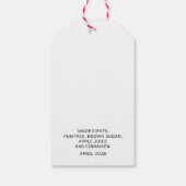 Pompoenboter cadeau label met  pompoen cadeaulabel (Achterkant)