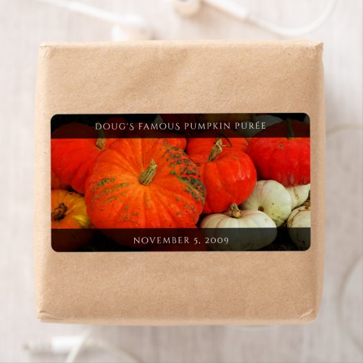 Pompoenboter / Preserve / Puree Food Jar Etiket (Insitu)