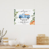 Pompoendrive op Baby shower Welkomstbord Poster (Keuken)