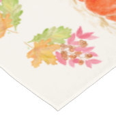 Pompoenen Autumn Leaves Waterverf Handgeschilderd Tafelkleed (Gekanteld)