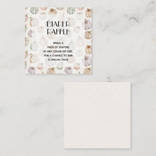 Pompoenen Baby shower Diaper Raffle Informatiekaartje