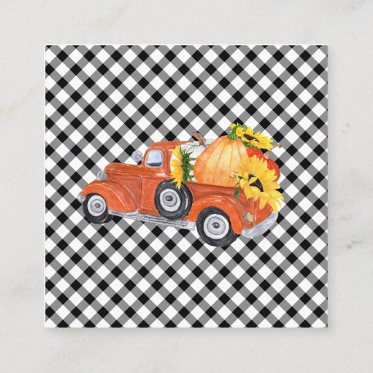 Pompoenen Baby shower Raad Snoepjes in Jar Game Informatiekaartje (Achterkant)