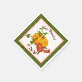 Pompoenen, bessen, groene herfst Thanksgiving Servet (Hoek)