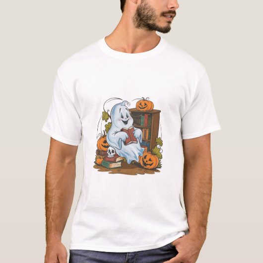 Pompoenen Boeken Herfstbladeren T-shirt (Voorkant)