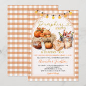 Pompoenen Brouwen & Luiers Herfst Party Gender Rev Kaart (Voorkant / Achterkant)