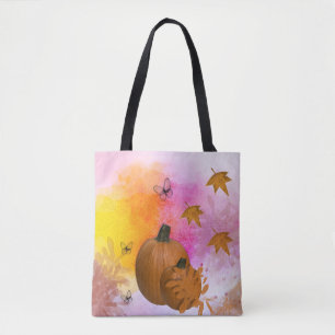 Pompoenen Collage Canvas tas