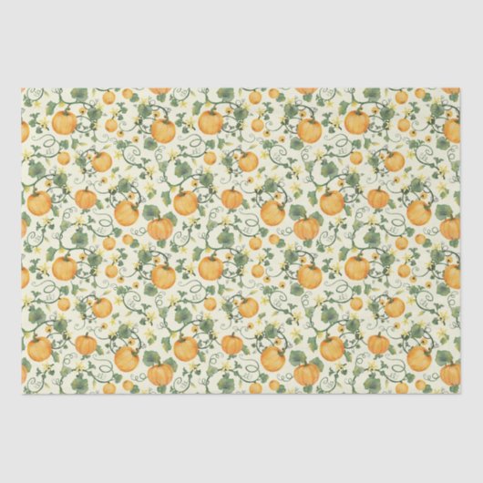 Pompoenen (Cornsilk) - Weefpapier Tissuepapier (Voorkant)