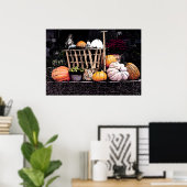 Pompoenen en Afbeelding in de herfst Poster (Thuiskantoor)