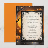 Pompoenen en Bats Halloween Kaart (Voorkant / Achterkant)