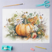 Pompoenen en Bloemen 1 Decoupage Papier (Craft)