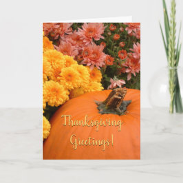 Pompoenen en chrysanthema's / Thanksgiving Kaart