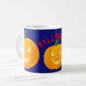Pompoenen en Halloween Blue Coffee Mok (Voorkant links)