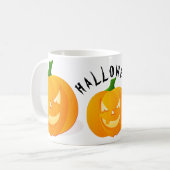 Pompoenen en Halloween White Coffee Mok (Voorkant links)