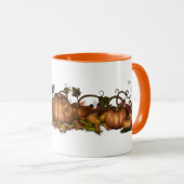 Pompoenen en herfst-bladeren mok (Voorkant rechts)